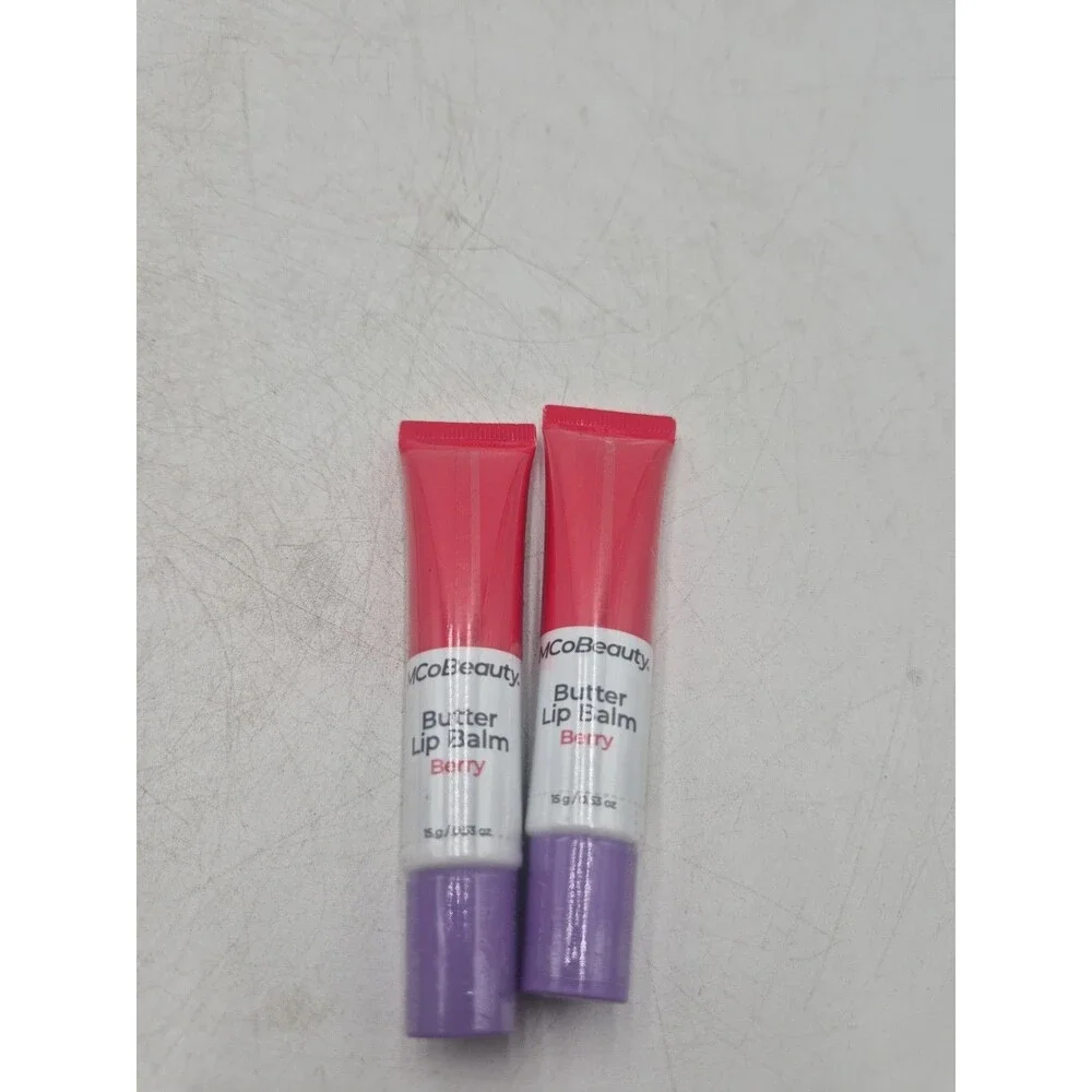 MCoBeauty Luscious Butter Lip Balm Shimmer Berry Shea Vitamin E Lot Of 2